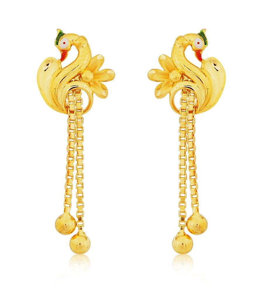 Chain type 2024 gold earrings