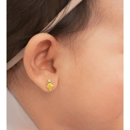 Buy Newborn Baby Kids Childrens Stud Earrings Screw Back 3mm in Online in  India  Etsy