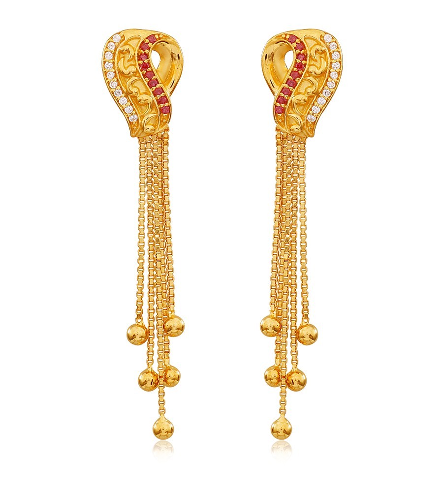 Flawless 14K Yellow Gold & 0.08 TCW Diamond Tag Drop Earrings