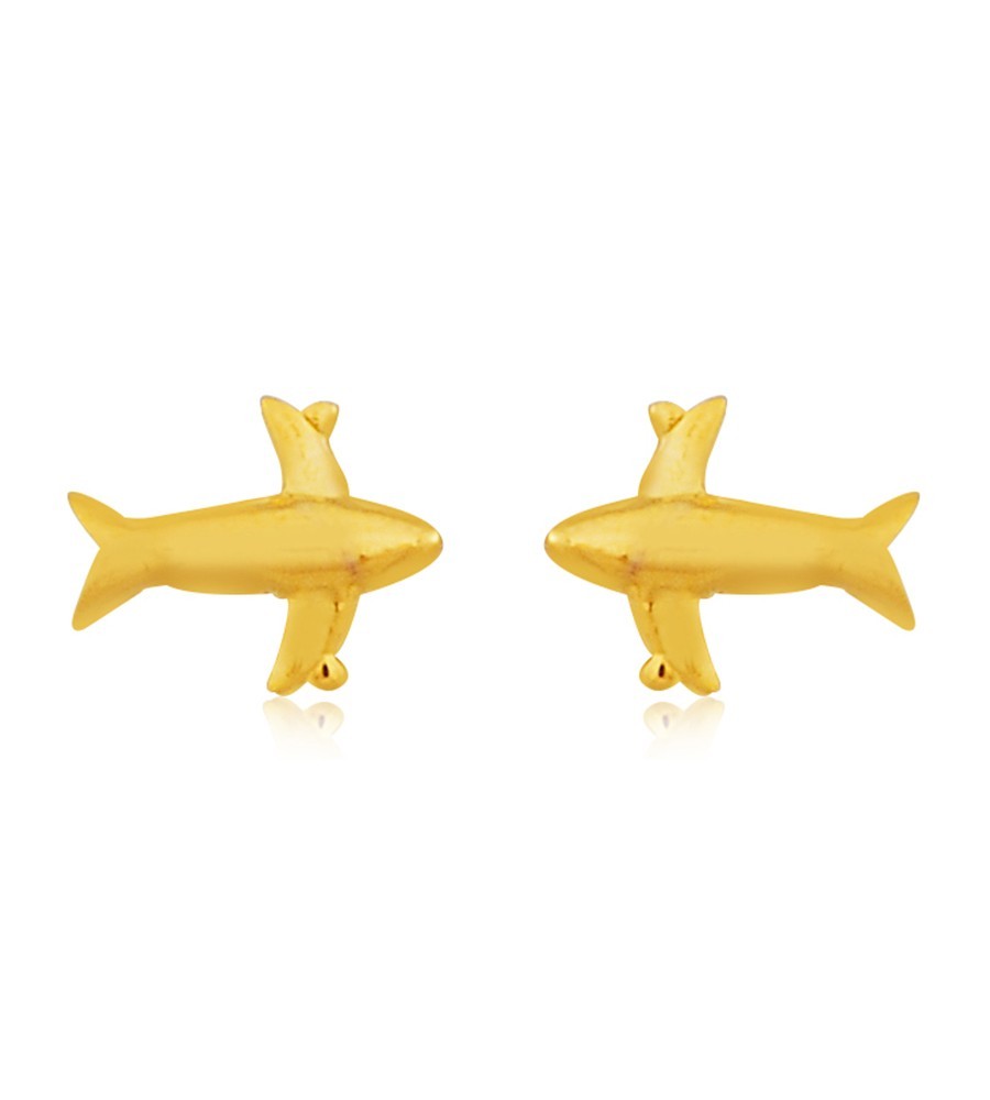 Alluring Aircraft Kids Gold Stud | Jewelry Online Shopping | Gold Earring