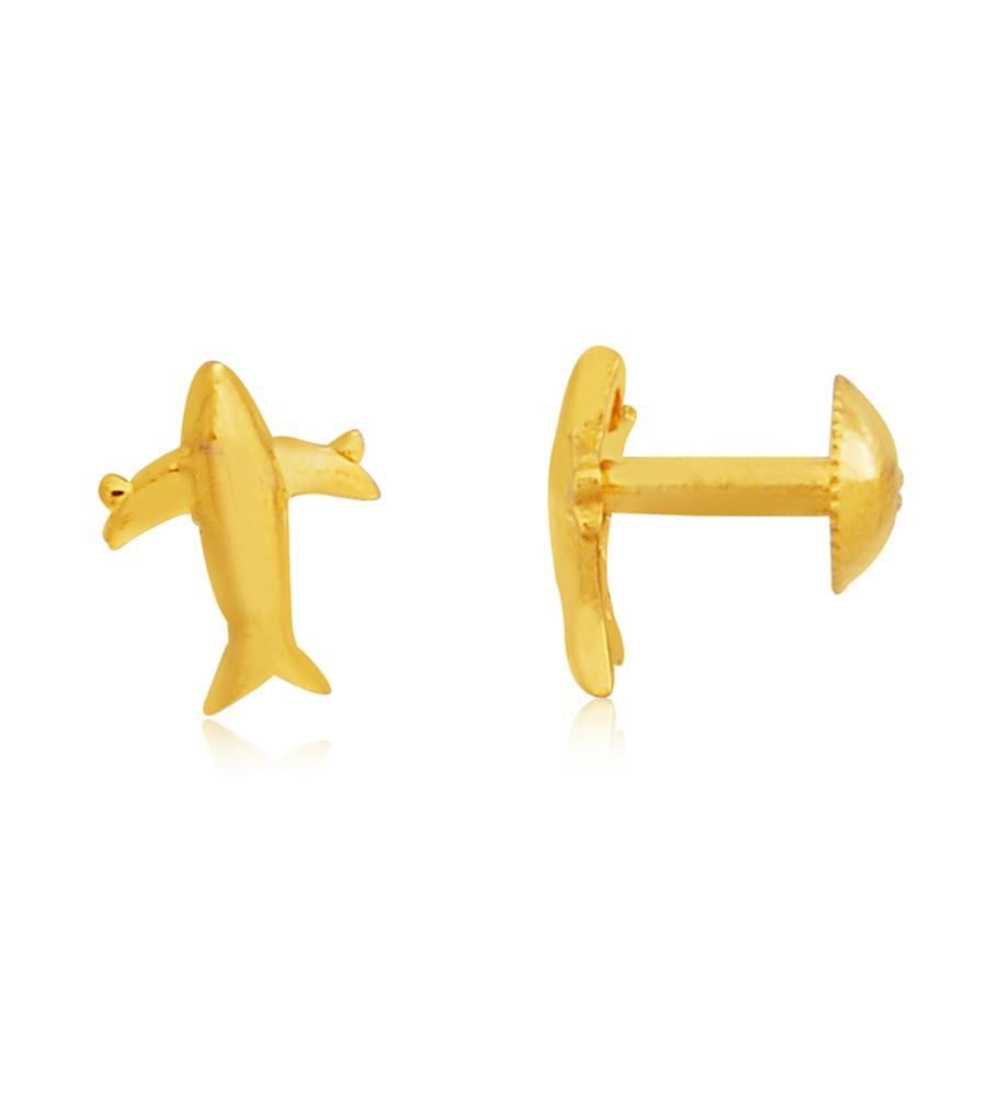 Alluring Aircraft Kids Gold Stud | Jewelry Online Shopping | Gold Earring